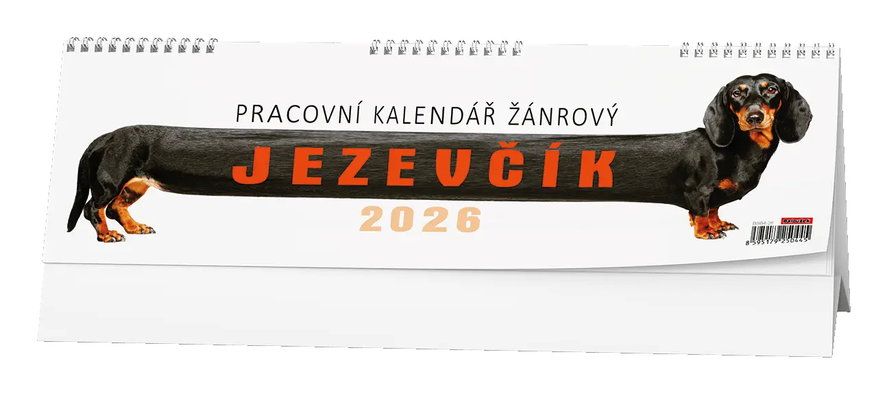 Stolní kalendář 2026 Pracovní kalendář žánrový - Jezevčík
