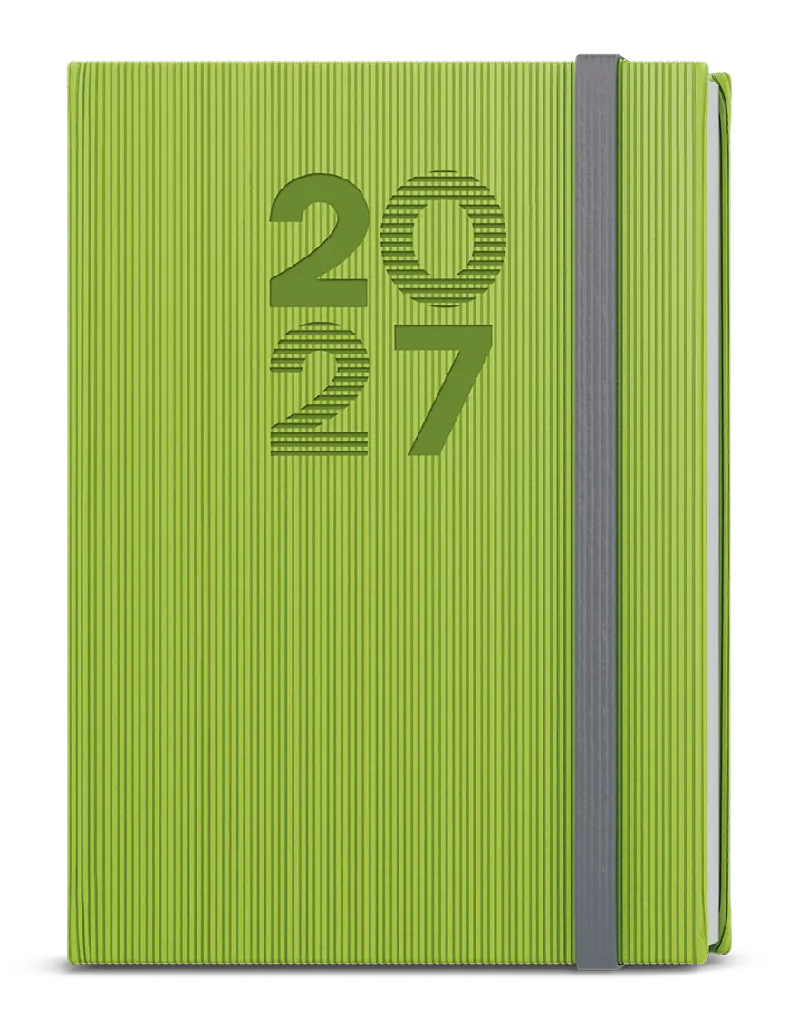 Diář 2027 Denní diář - David - Vigo - A5 - zelená