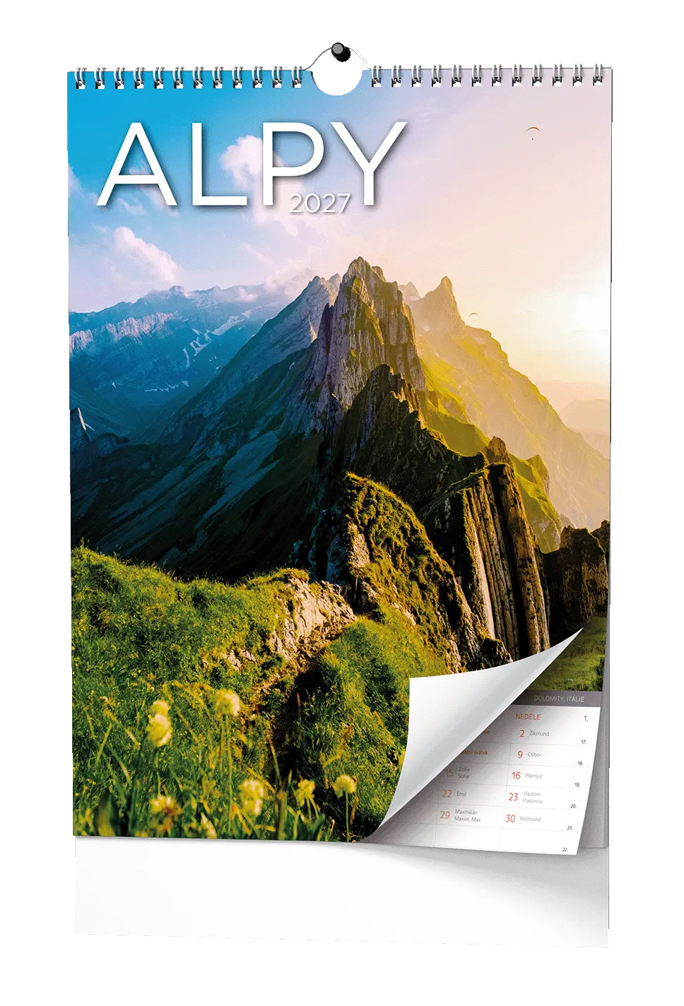 Nástěnný kalendář 2027 Nástěnný kalendář - Alpy - A3