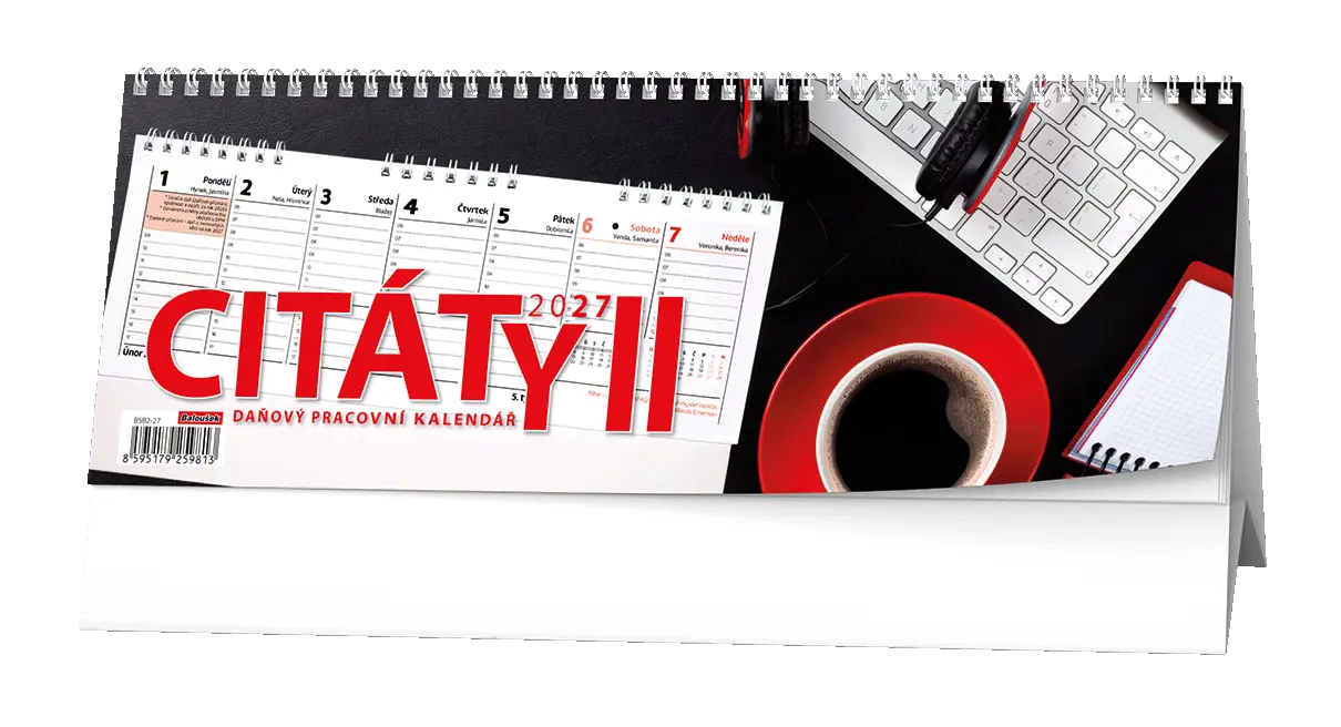 Stolní kalendář 2027 Stolní kalendář - Pracovní kalendář CITÁTY II