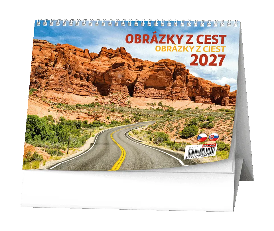 Stolní kalendář 2027 Stolní kalendář - Obrázky z cest