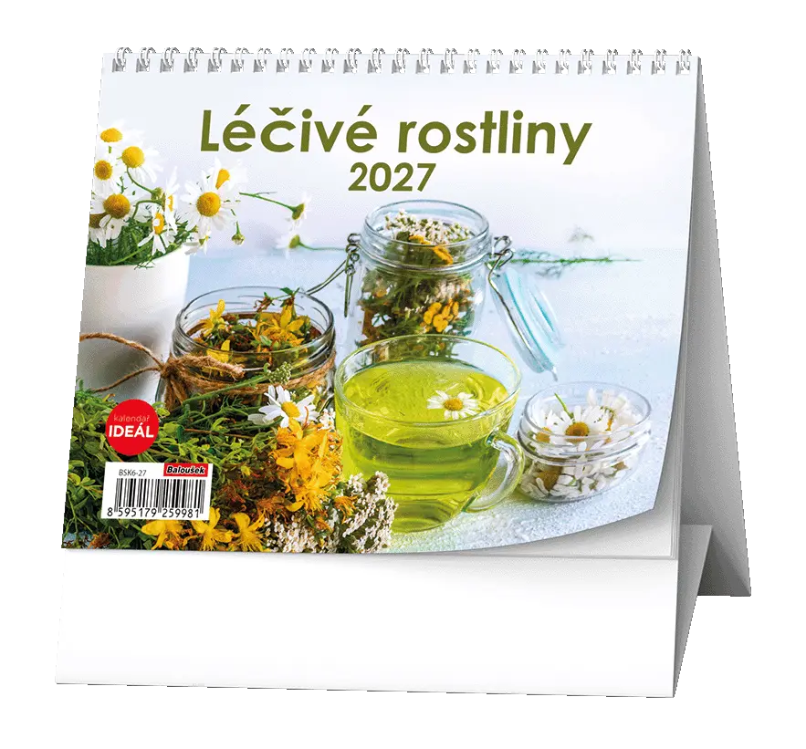 Stolní kalendář 2027 Stolní kalendář - IDEÁL - Léčivé rostliny
