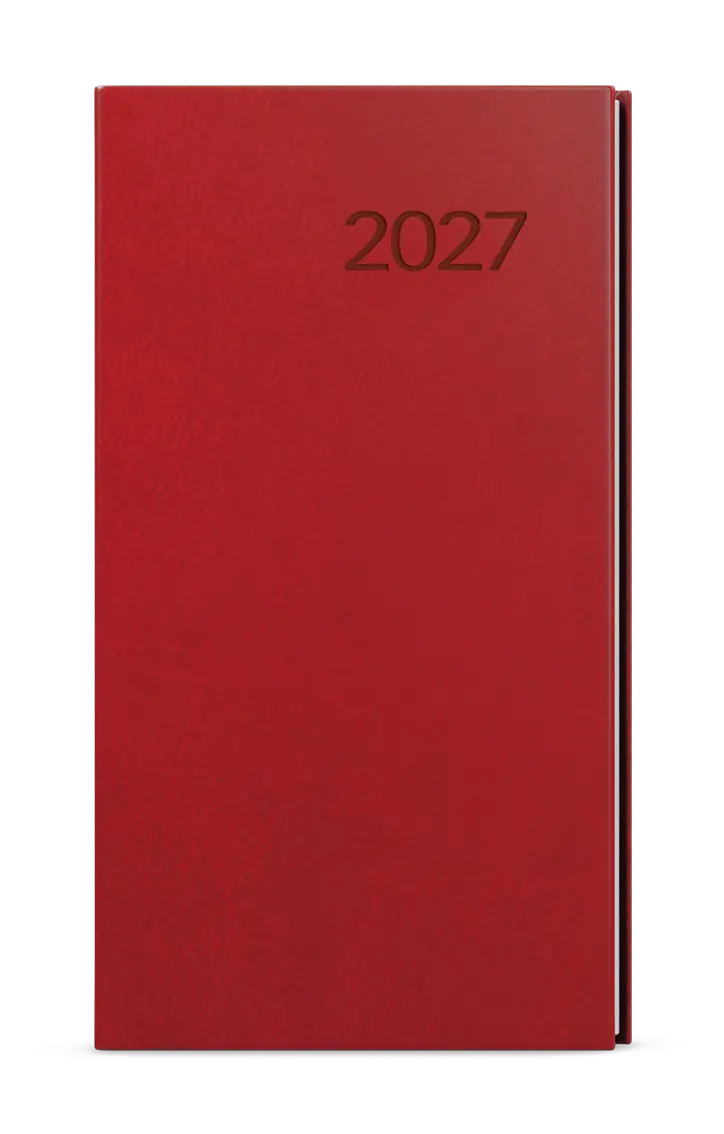 Diář 2027 Týdenní diář - Jakub - Vivella - kapesní - bordó