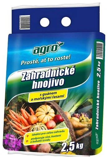 AGRO Zahradnické Hnojivo s guánem a mořskými řasami 2,5kg