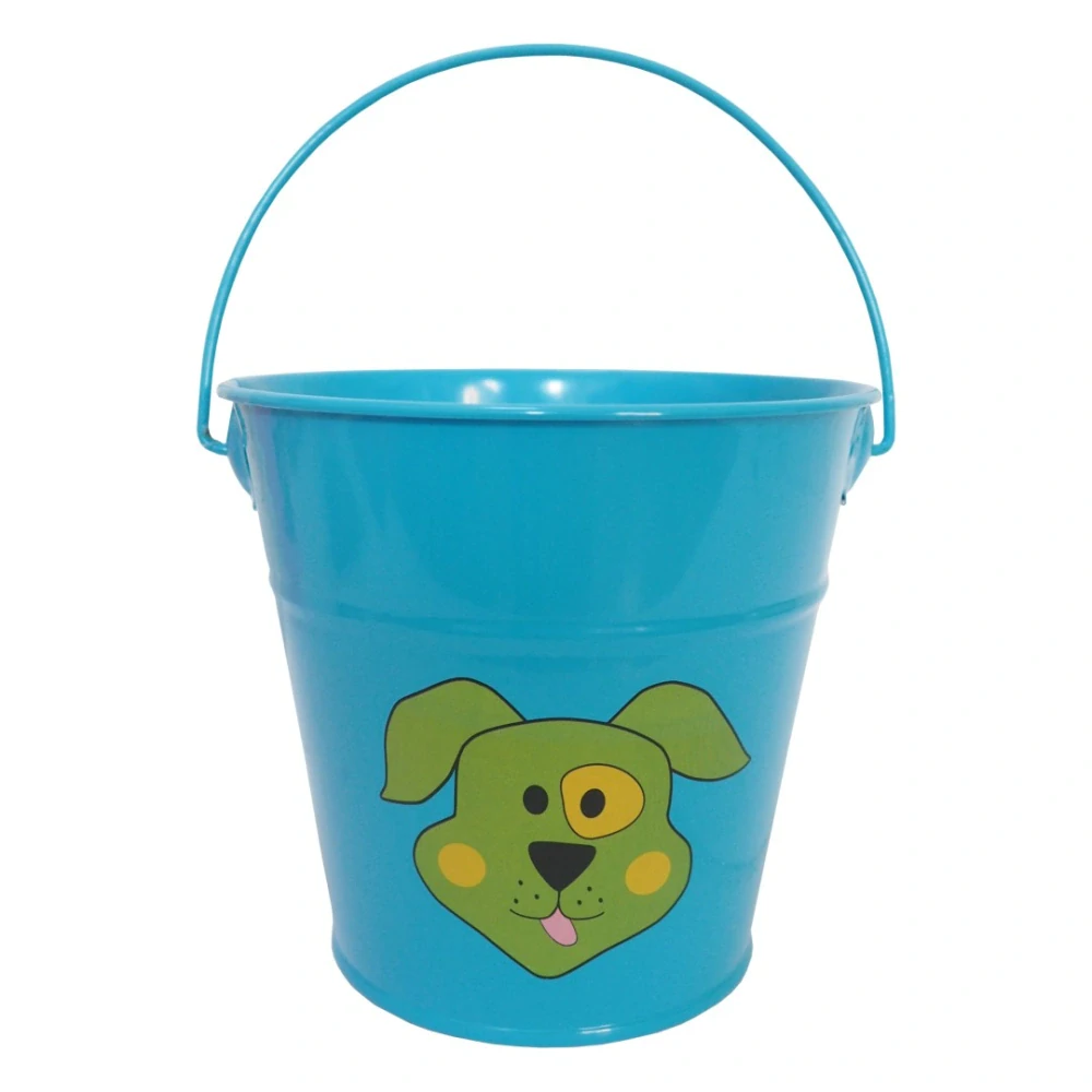 TOPTRADE nářadí zahradní, dětské - vědro, kovové, modré, 1,2 l
