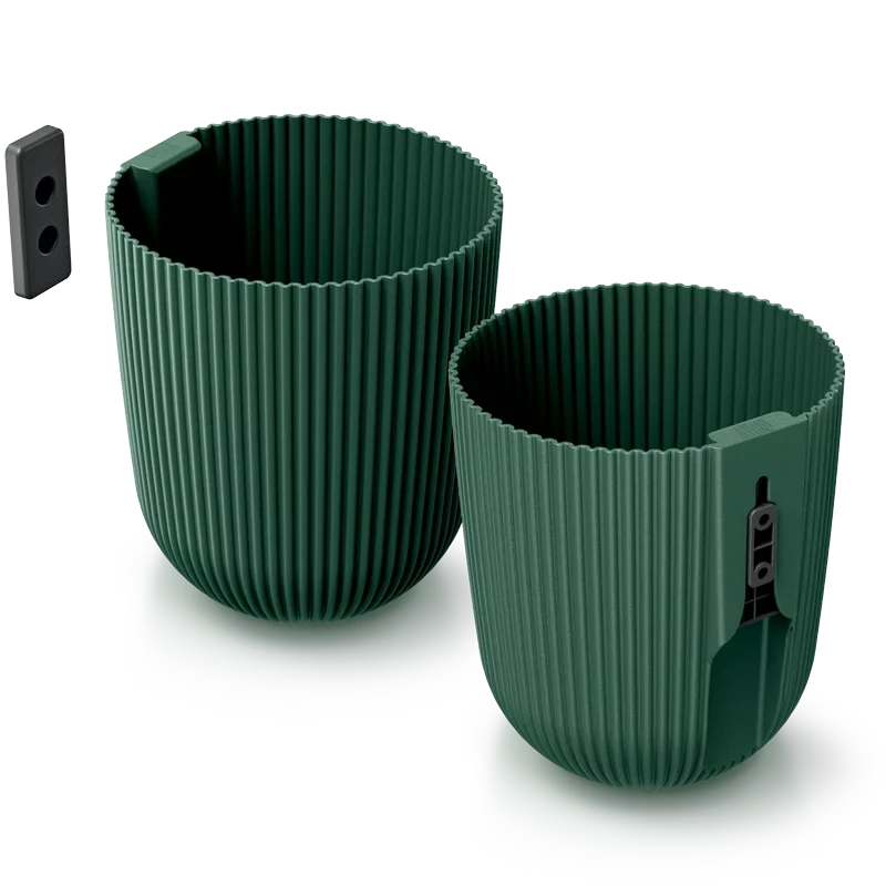 Květináč Milly Wall 14.6cm tmavě zelená