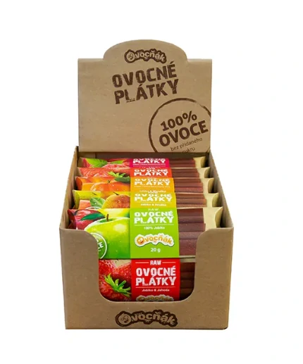 Ovocné plátky MIX karton 20x20g