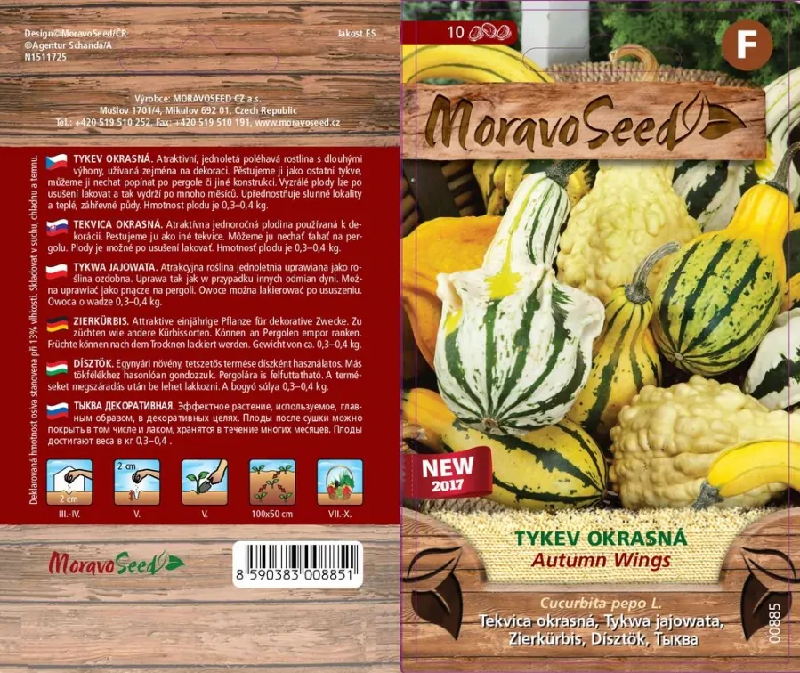 Tykev Okrasná Autumn Wings - osivo
