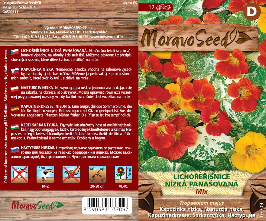 Lichořeřišnice nízká panašovaná mix - osivo