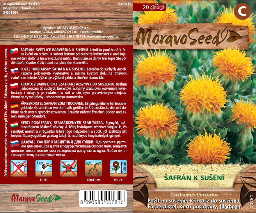 Šafrán k sušení - osivo