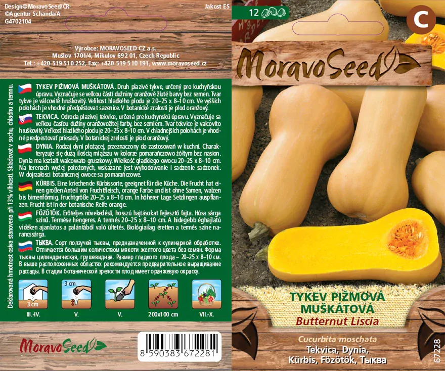 Tykev pižmová muškátová Butternut Liscia osivo