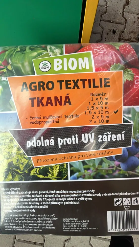 Tkaná textilie agro 1,5x10 m