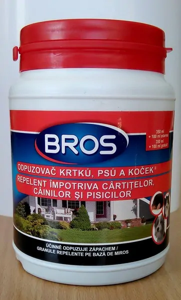 BROS odpuzovač krtků, psů a koček 350 ml +100 ml zdarma