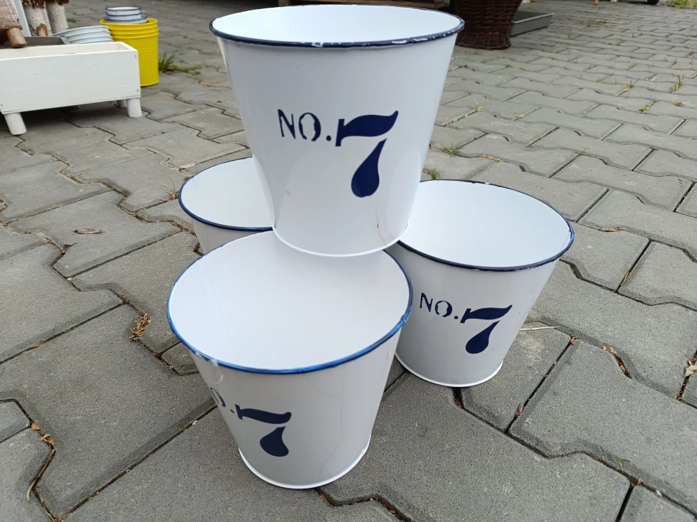 Obal na květináč plech No.7m bílý 15cm