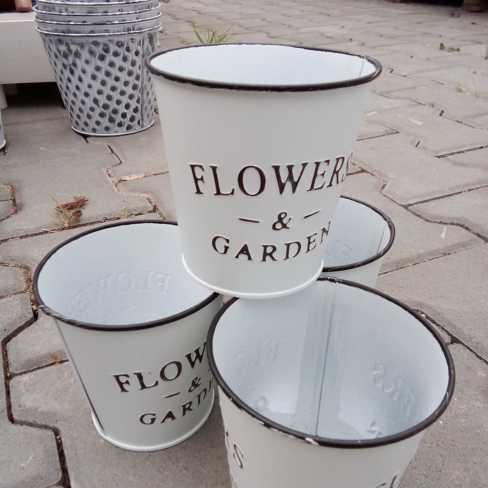 Obal na květináč Flowers&Garden plech 10cm kulatý
