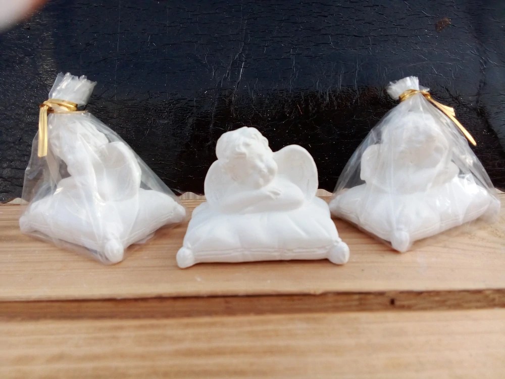 Andělíček - sádrová figurka v.5cm bílá