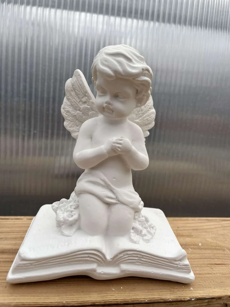Andělíček - sádrová figurka v.13cm bílá