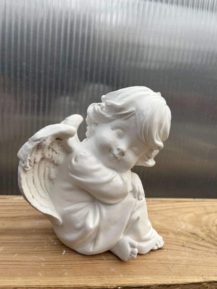Andělíček - sádrová figurka v.11cm bílá