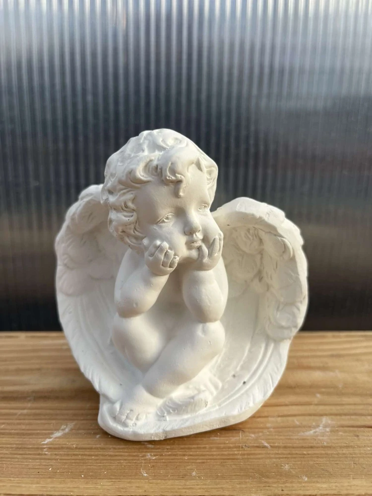Andělíček - sádrová figurka v.10cm bílá