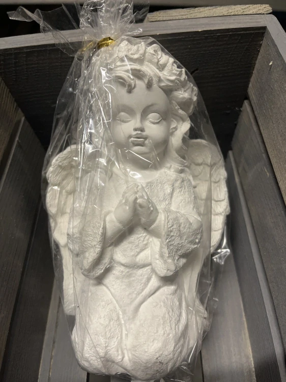 Andělíček - sádrová figurka v.16cm bílá