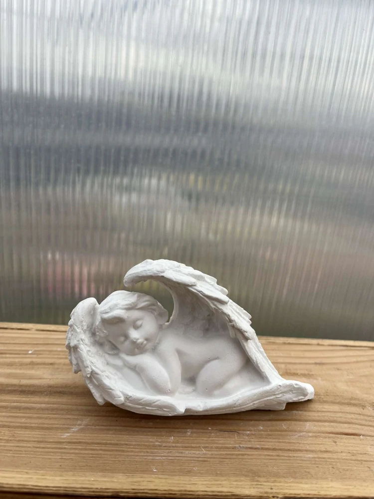 Andělíček - sádrová figurka v.6cm bílá
