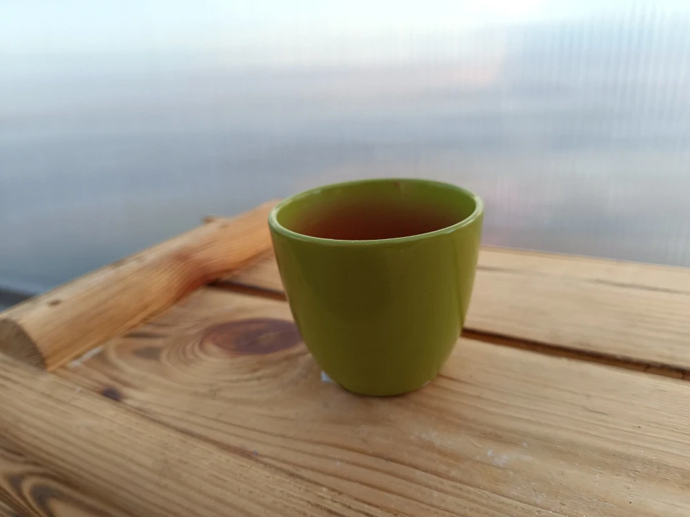 Květináč keramický - mini zelený 7cm