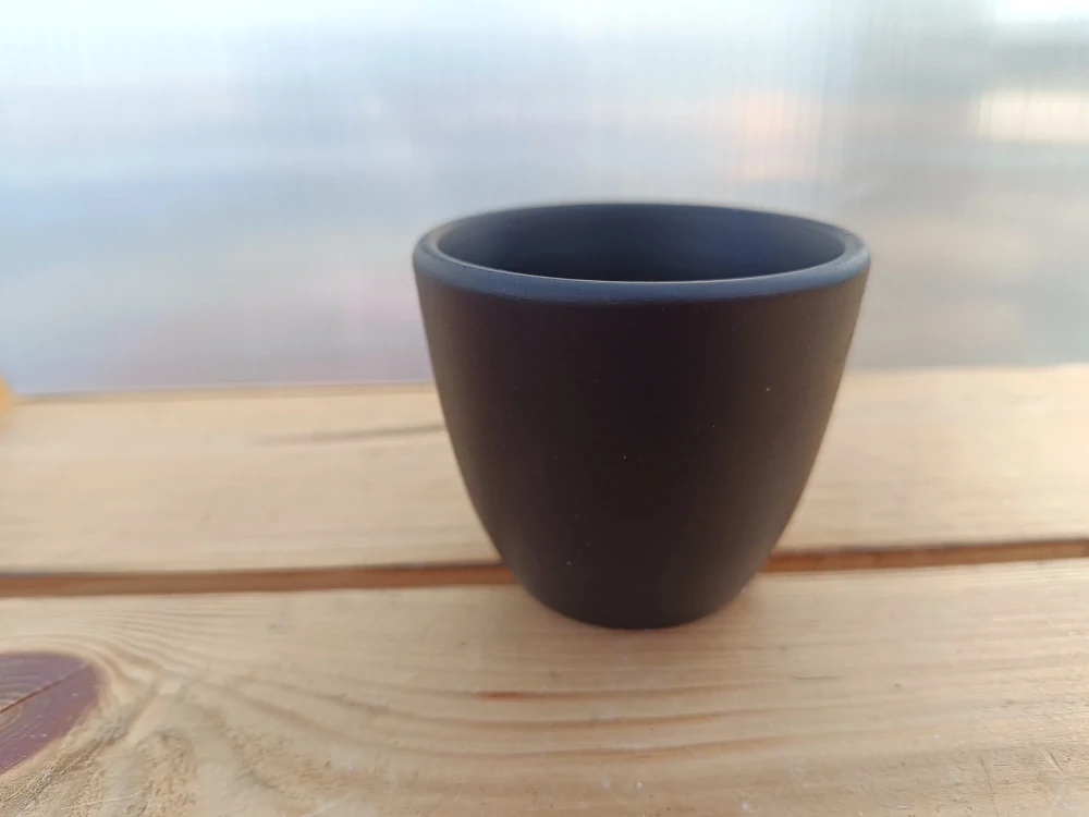 Květináč keramický - mini černý 7cm