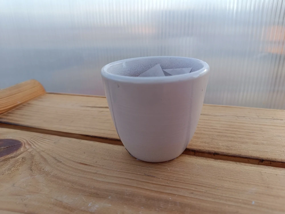 Květináč keramický - mini bílý 7cm