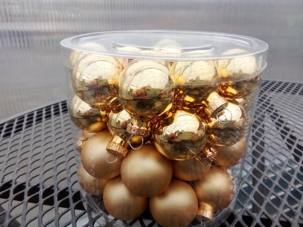Vánoční dekorace - Koule mix Gold - 3cm - cca45ks/bal