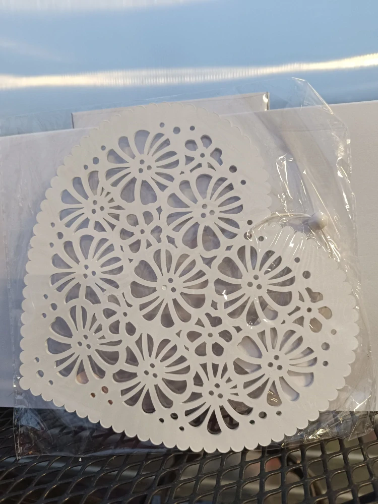 Vánoční dekorace - k zavěšení - srdce bílé - 20cm