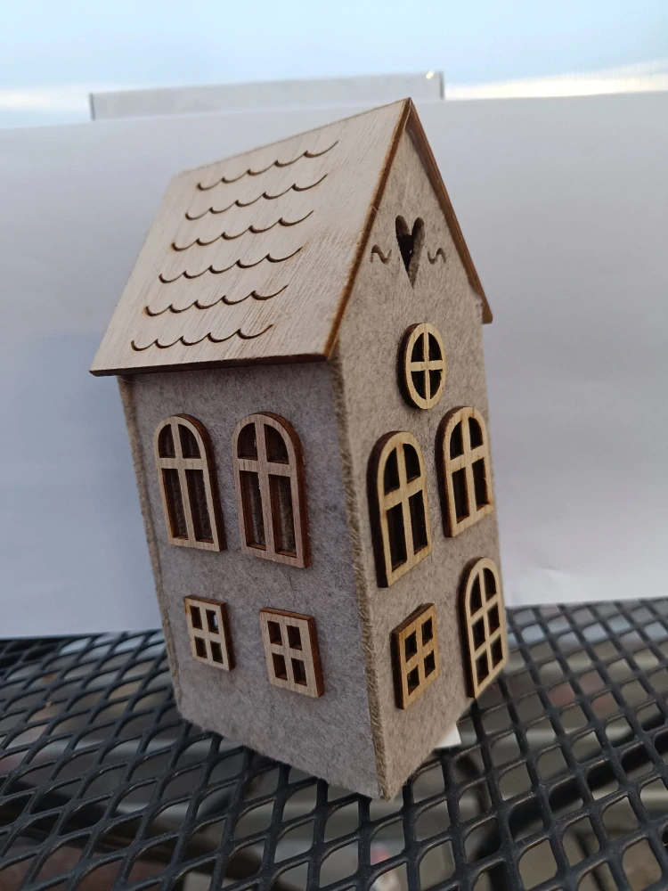 Vánoční dekorace - Domeček fleeclovy - 15cm
