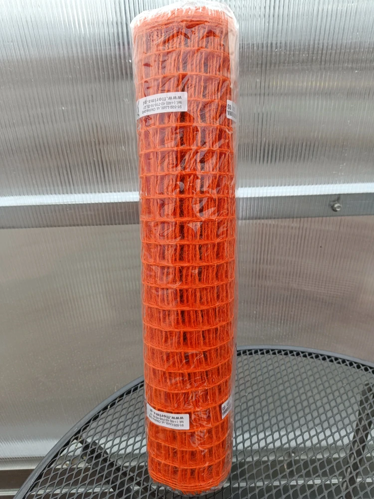 Jutová siť - mříž- oranžová 50cmx5m