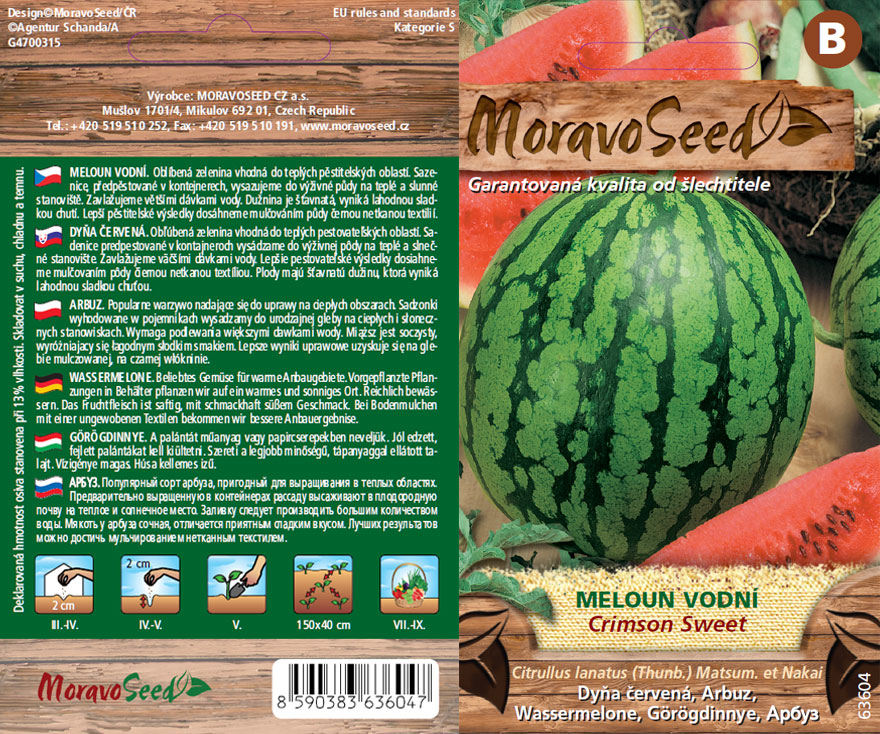 Meloun vodní Crimson sweet - osivo