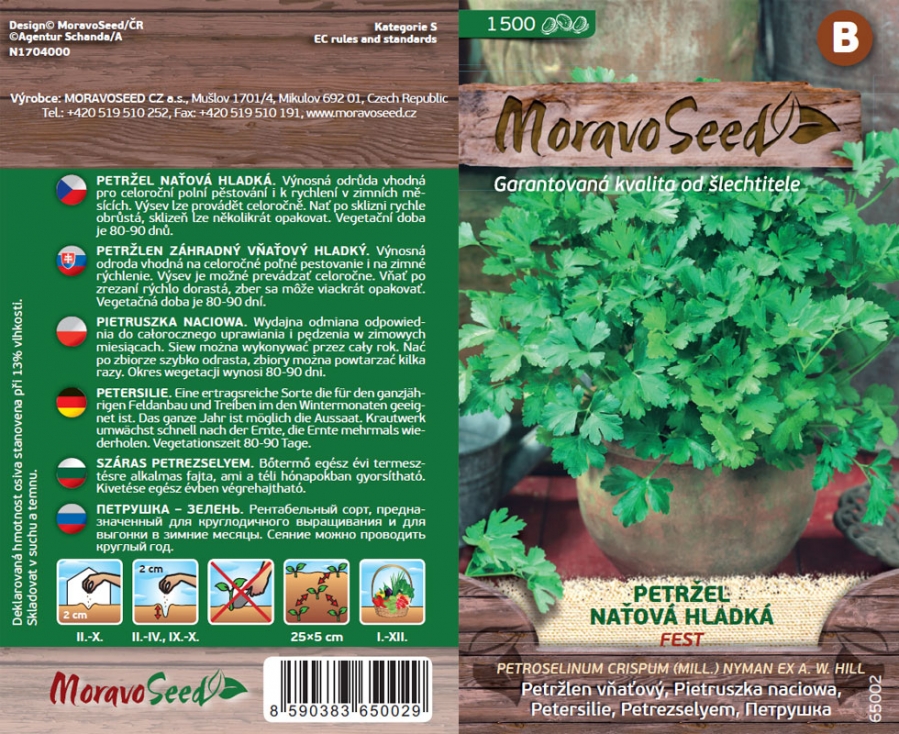 Petržel naťová hladkolistá Fest - osivo