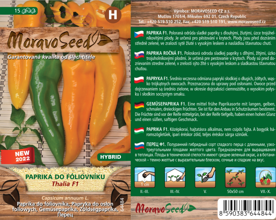 Paprika Thalia F1 - osivo