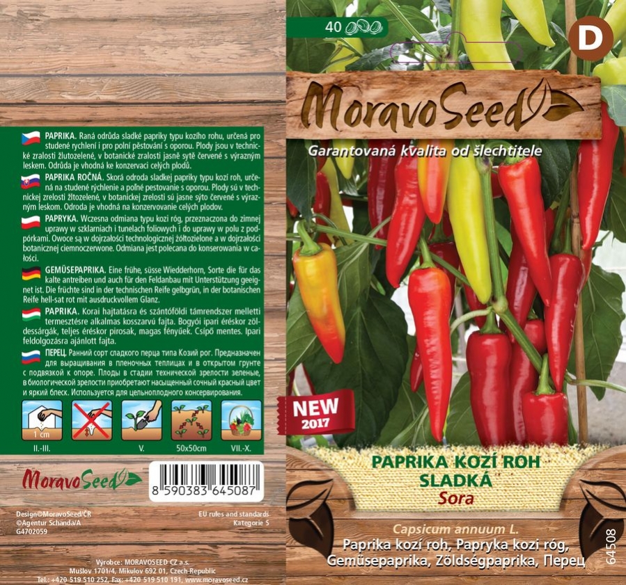 Paprika kozí roh sl. Sora - osivo