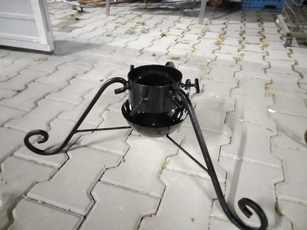 Stojan pro Vánoční stromeček kov 60cm černý