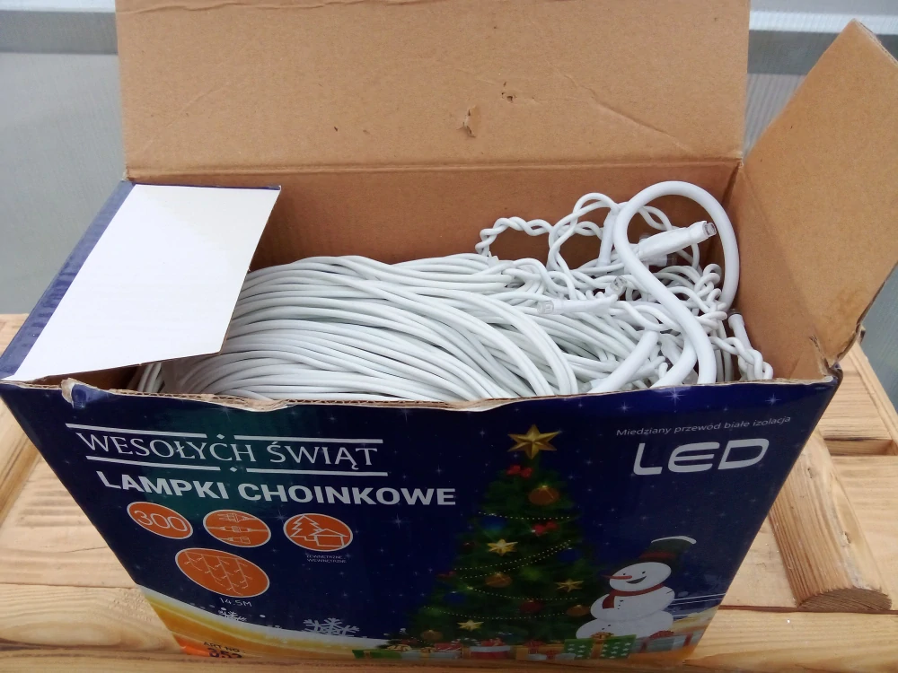Vánoční 300LED světýlka 14.5m bílé