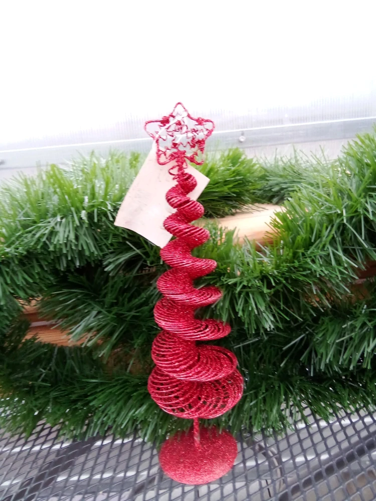 Vánoční stromeček drátěný červený 30cm