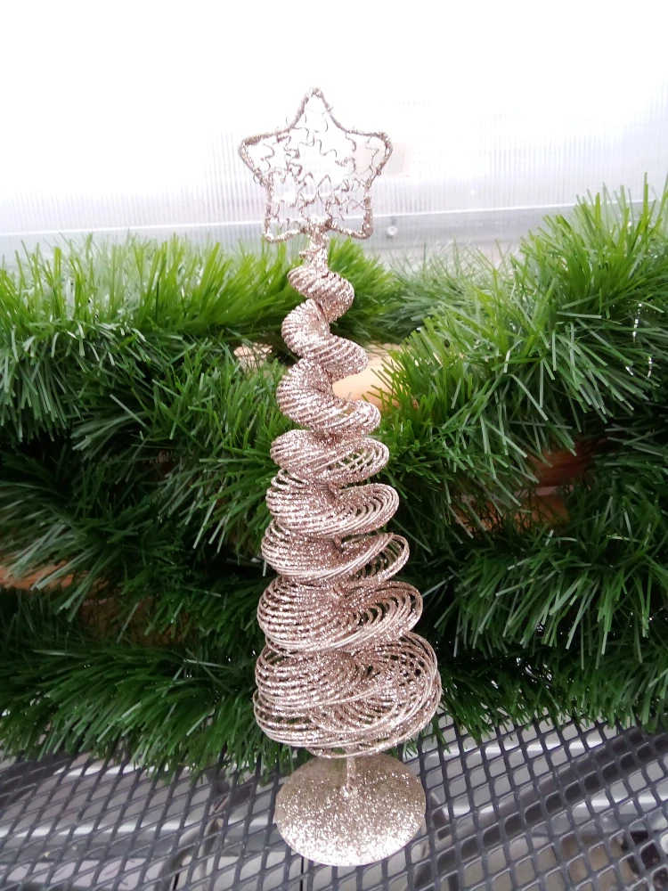 Vánoční stromeček drátěný bronzový 30cm