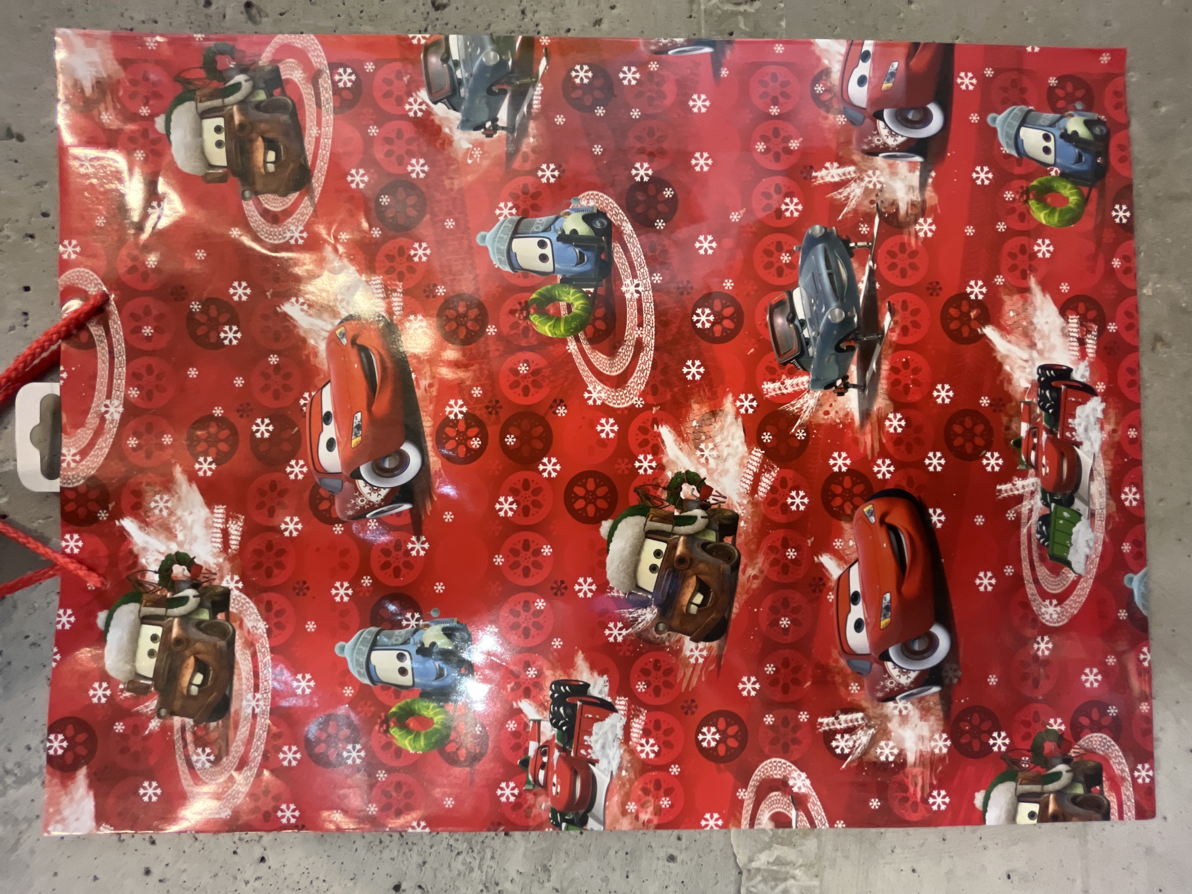 Dárková taška červená NEBO MODRA - Blesk Mcqueen 33x45cm