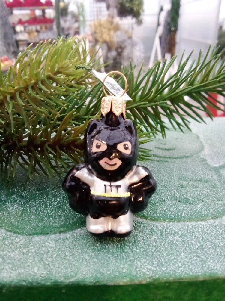 Vánoční baňka skleněná batman 5cm