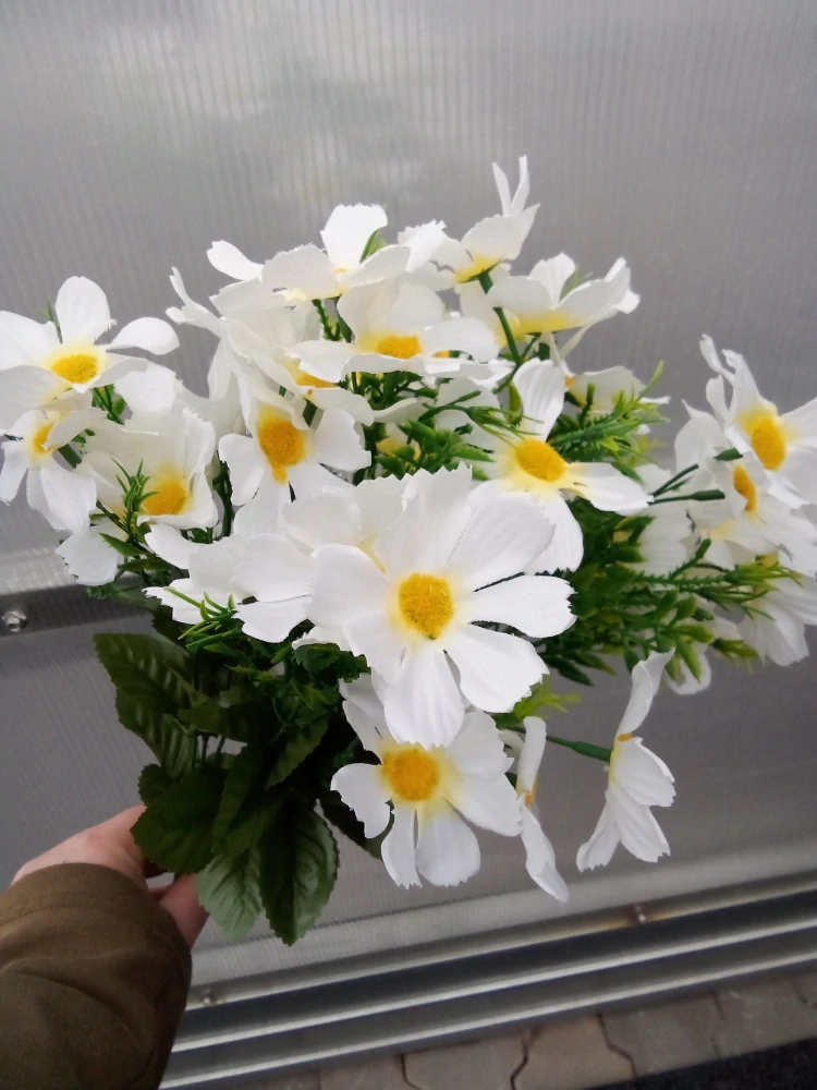 Uměla kytice - Krásenka bílá v48cm