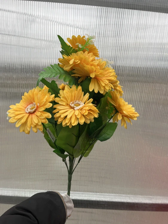 Plastová kytice - gerbera oranžová 46cm