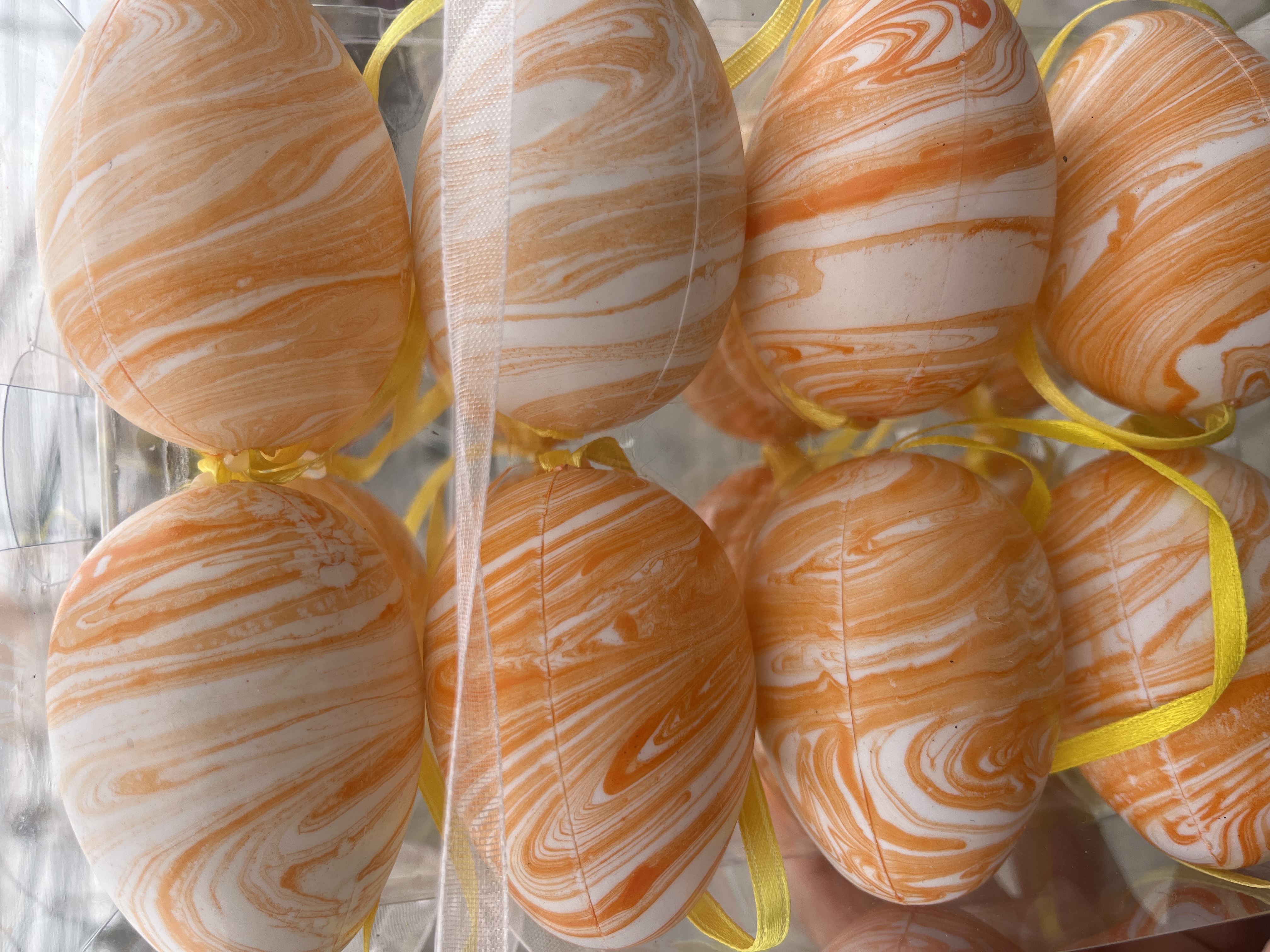 Velikonoční vajíčka dekorativní oranžové 16ks