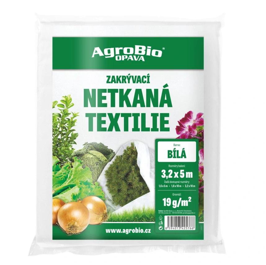 Zakrývací netkaná textilie 3.2x5m bílá