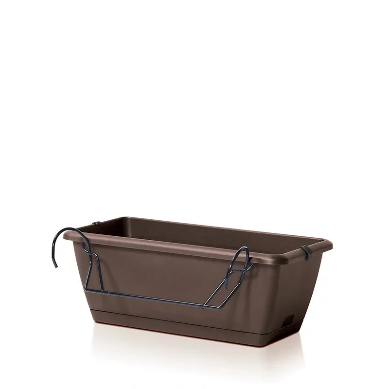 Truhlík se zavlažovacím systémem a držakem Respana Easycare 39.7cm hnědá