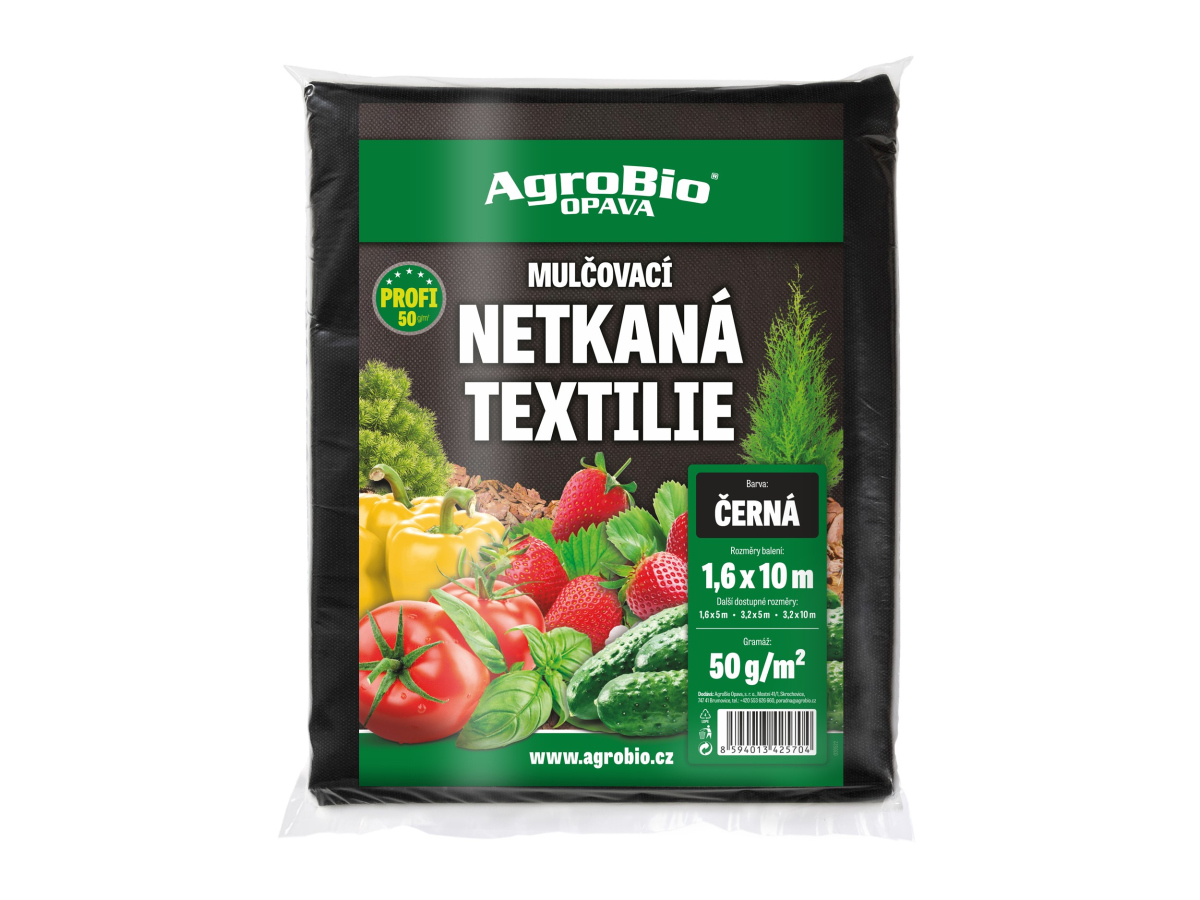 Černá netkaná textilie 50g/m2 1.6x10m