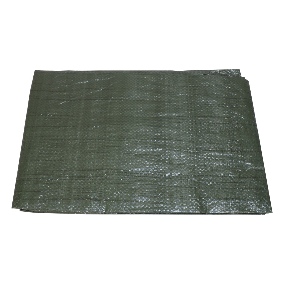 TOPTRADE plachta krycí, zelená, s kovovými oky, 2 x 2 m standard