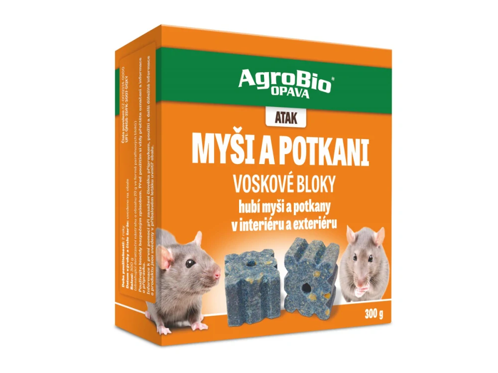ATAK myši s potkani - voskové bloky 300g